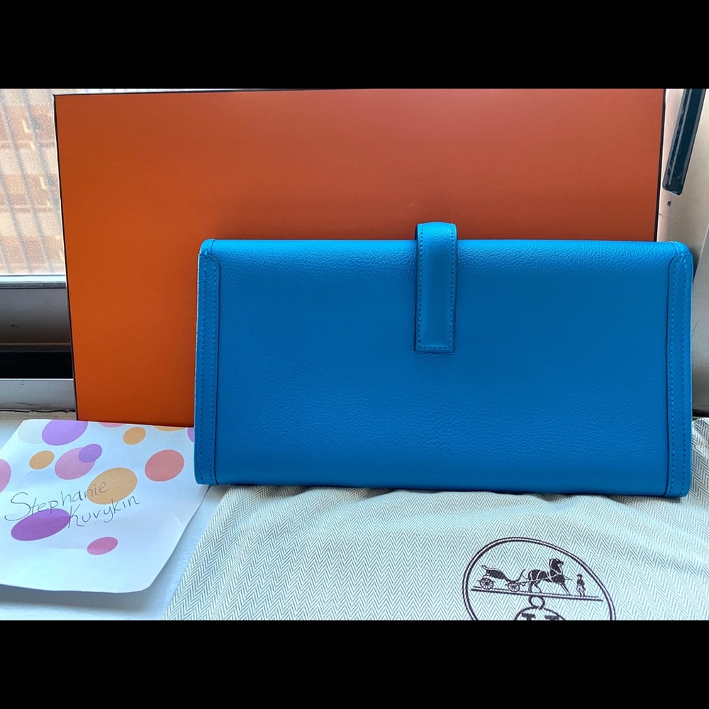 SOLD Hermes Jige Elan Bleu Zanzibar - Picture 4 of 5